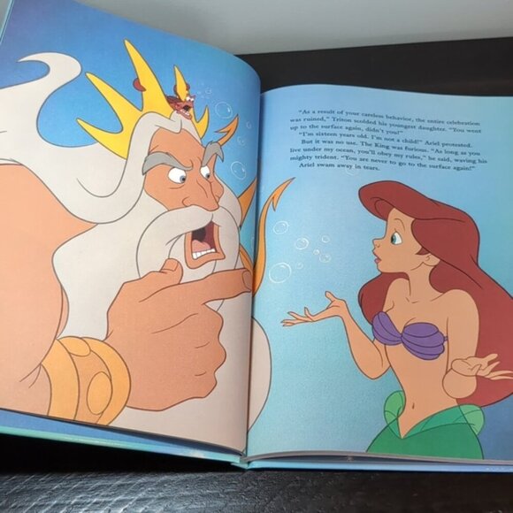 Vintage Disney The Little Mermaid Story Story Book Hardcover 1997 Princess - Picture 8 of 14